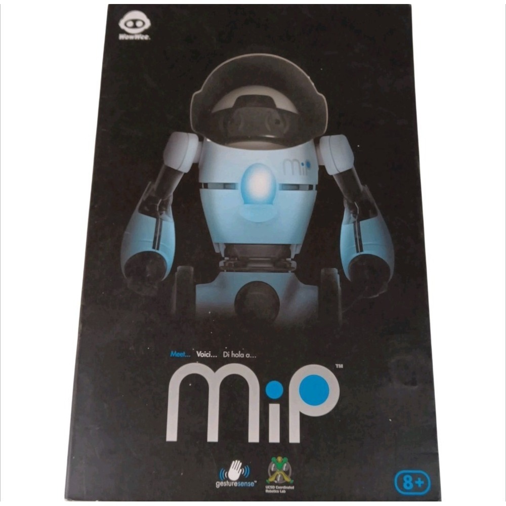 WowWee MIP Interactive Robot Toy White Rolling Self-Balancing Tested Nice!